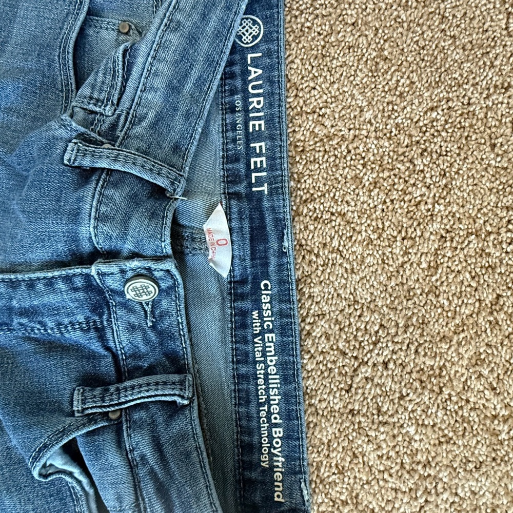 Laurie Felt Blue Denim Boyfriend Jeans